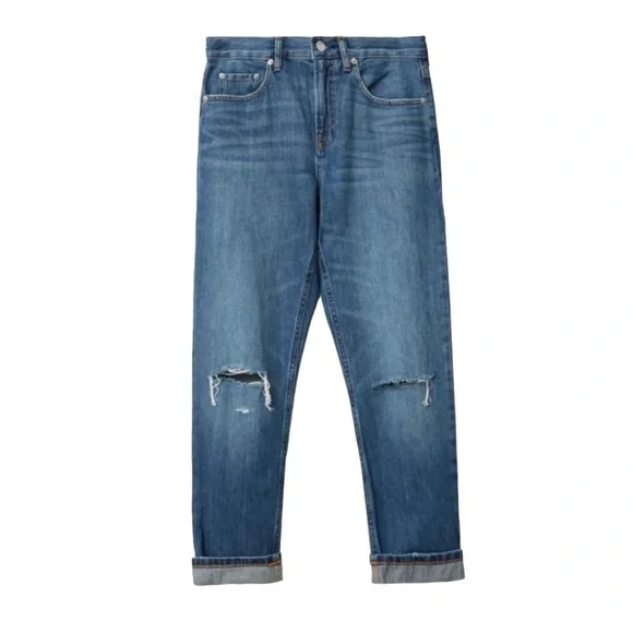 Everlane - NWT The Summer Distressed Straight Ankle Jean Sz 27